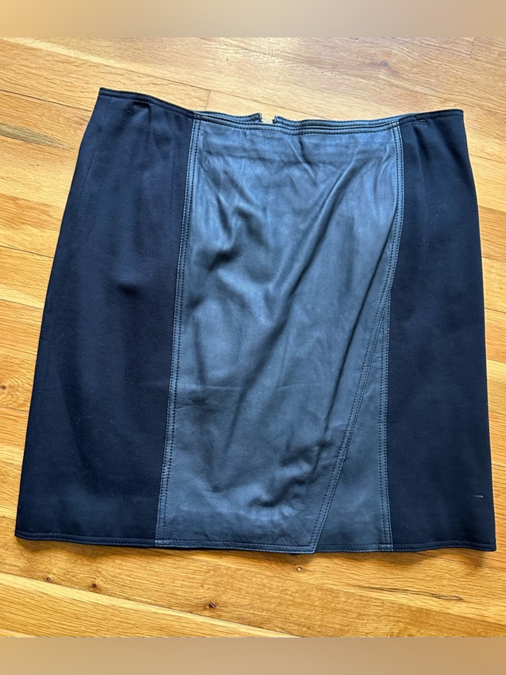 Black Panelā Leather Mini Skirt
